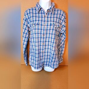 Carhart Blue Casual Button Down Shirt with Lightweight Fabric